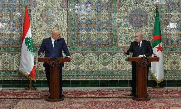 President Tebboune holds talks with Lebanese counterpart