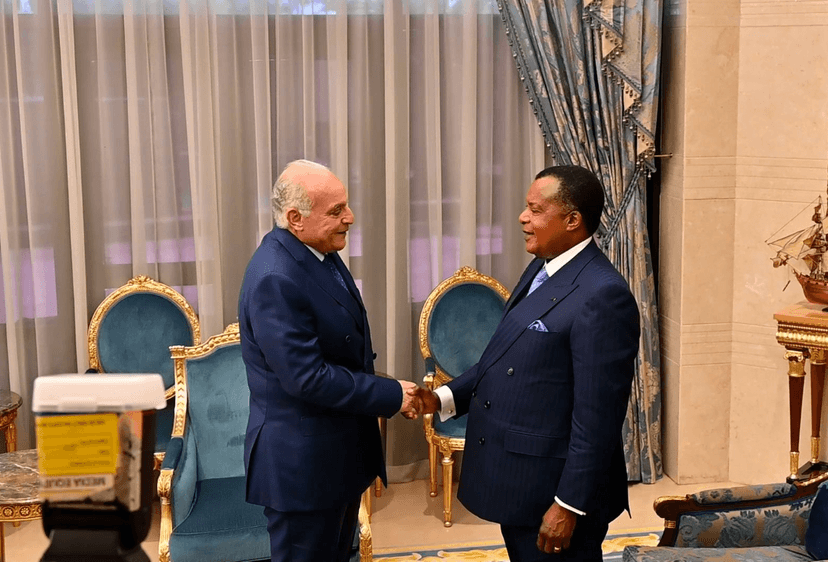 Attaf est reçu à Brazzaville par le président congolais Denis Sassou Nguesso